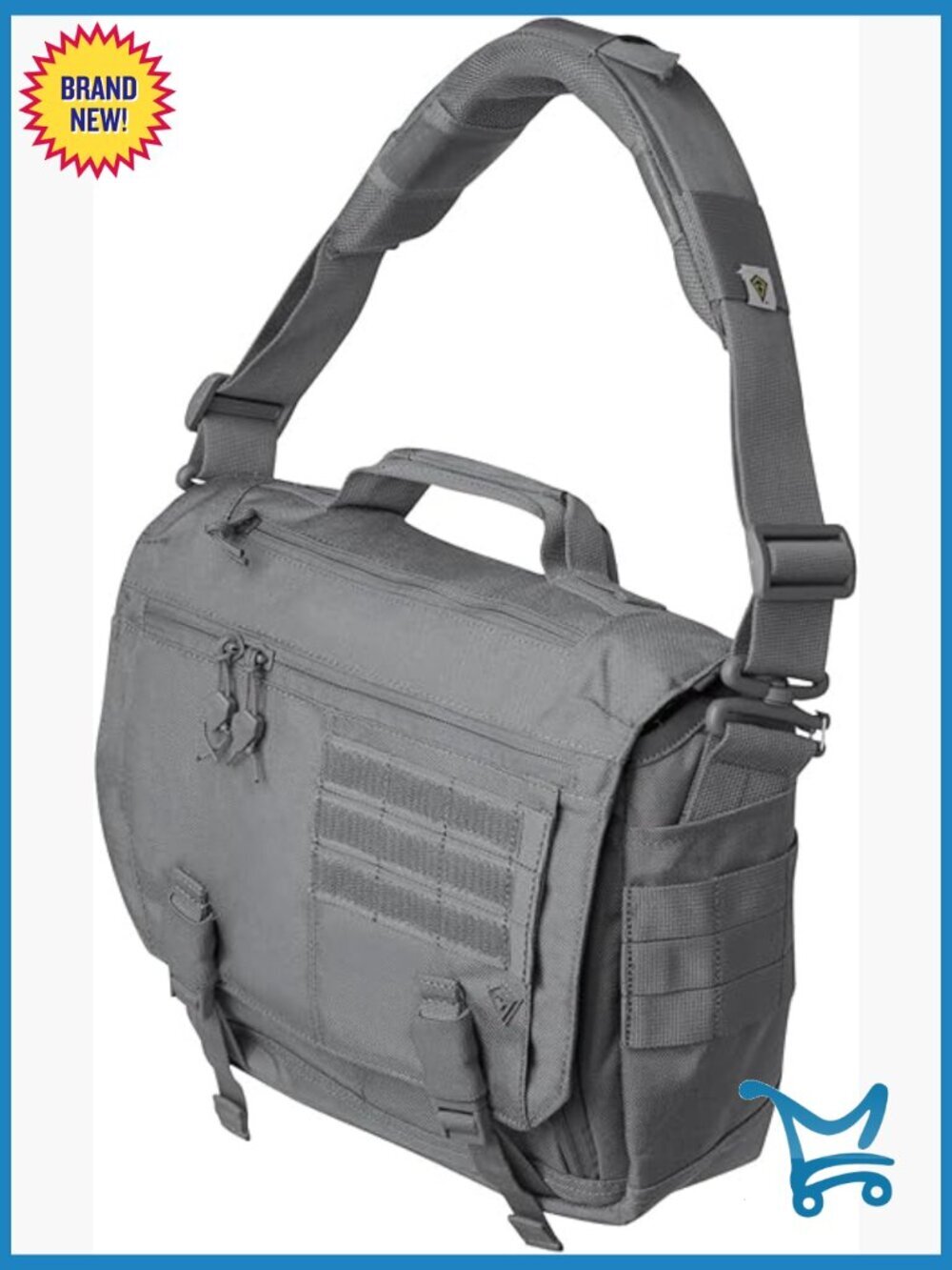 Tactical Side Satchel with CCW Pocket, 8L Capacity, 1000D Nylon